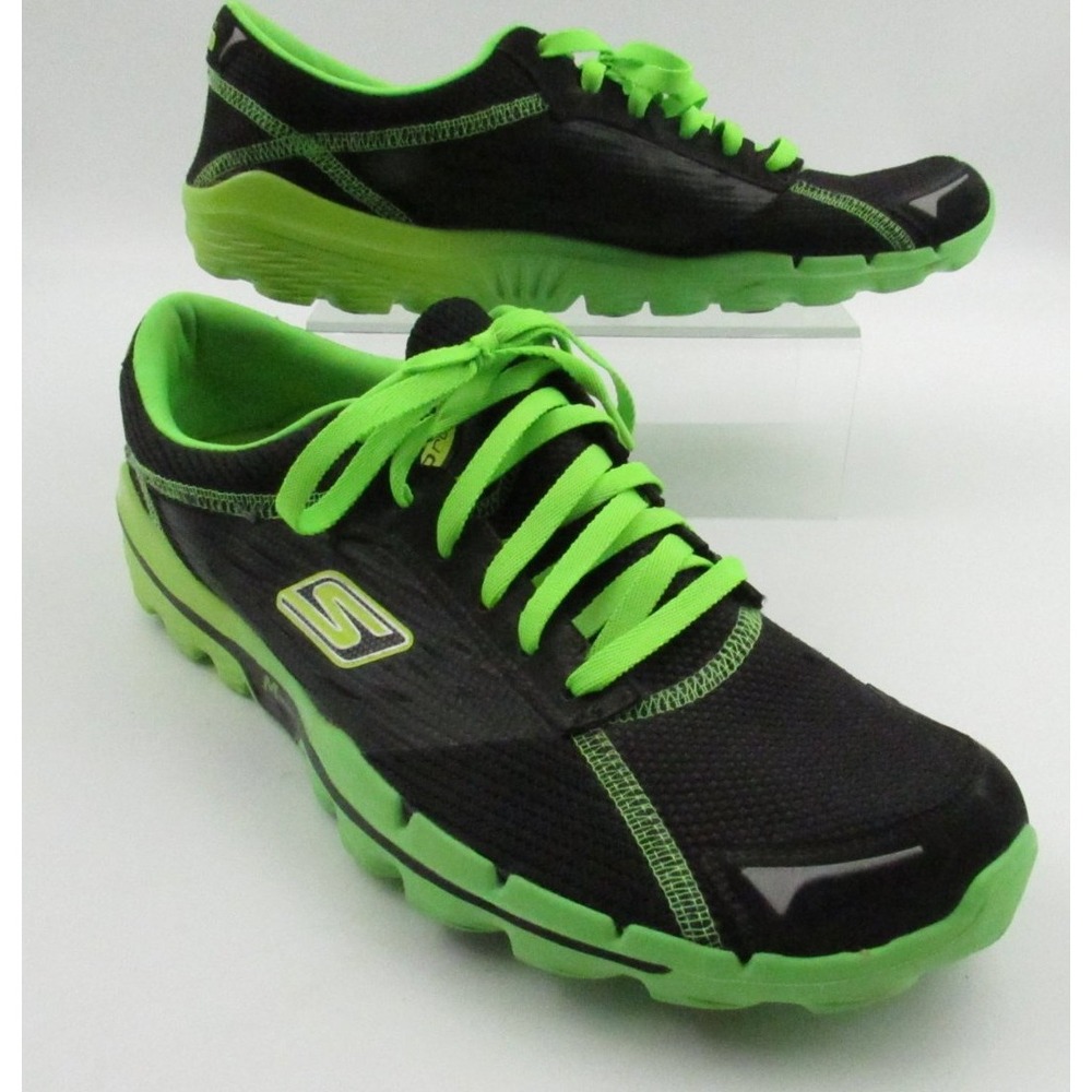 Skechers GO Run MStrike Men's Running Shoes Black Neon Green US 11.5